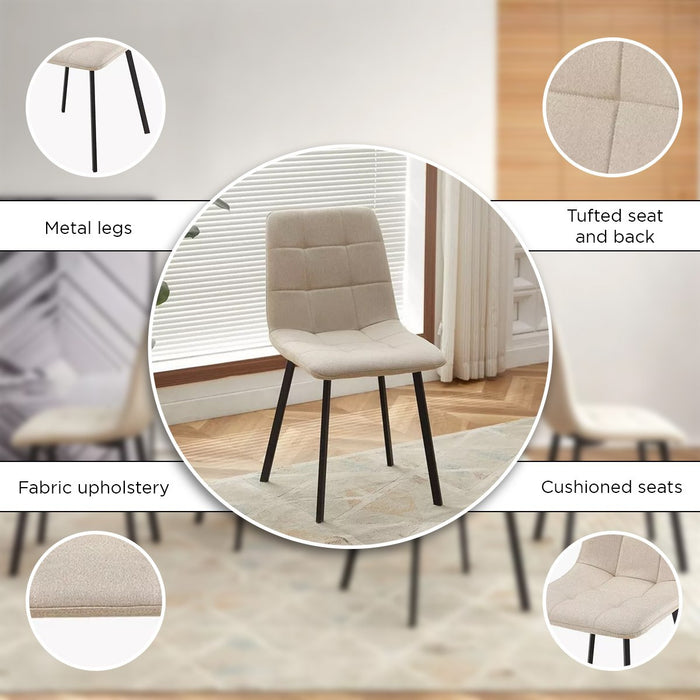 6-Seater Dining Set with Bench - Light Wood Finish