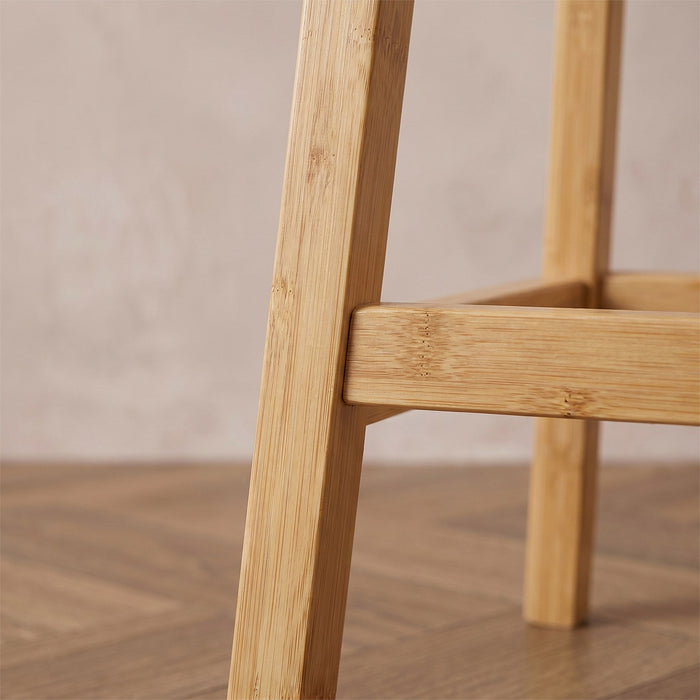 2-Seater Bamboo Solid Wood High Bar Table Set