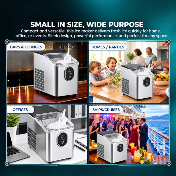Portable Ice Maker 12kg/24H – Small Bullet Ice Machine
