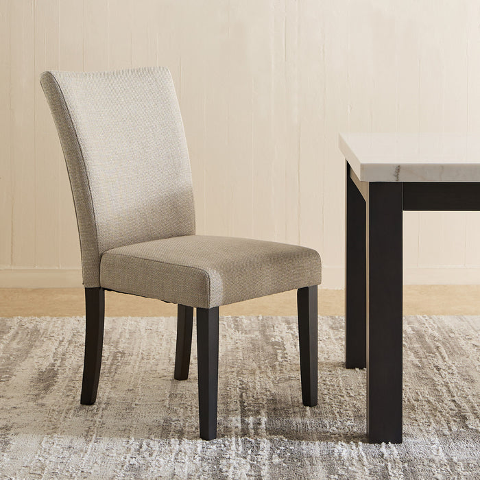 Luxury Marble Top 8-Seater Dining Set with Upholstered Chairs