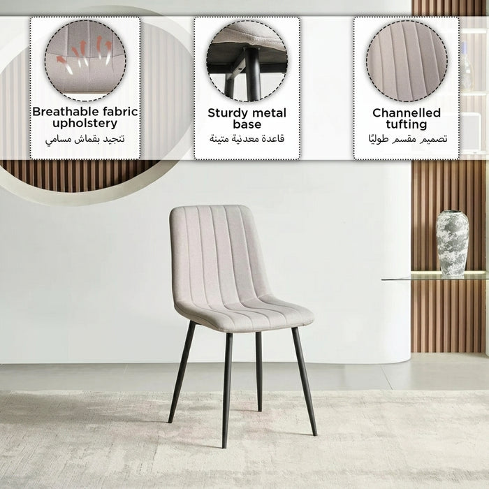 Modern 10-Seater Rectangular Dining Set with Upholstered Chairs