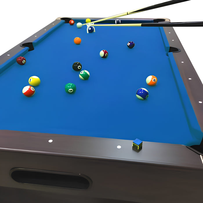 7FT Billiards Pool Table with Full Accessories – Red, Green & Blue