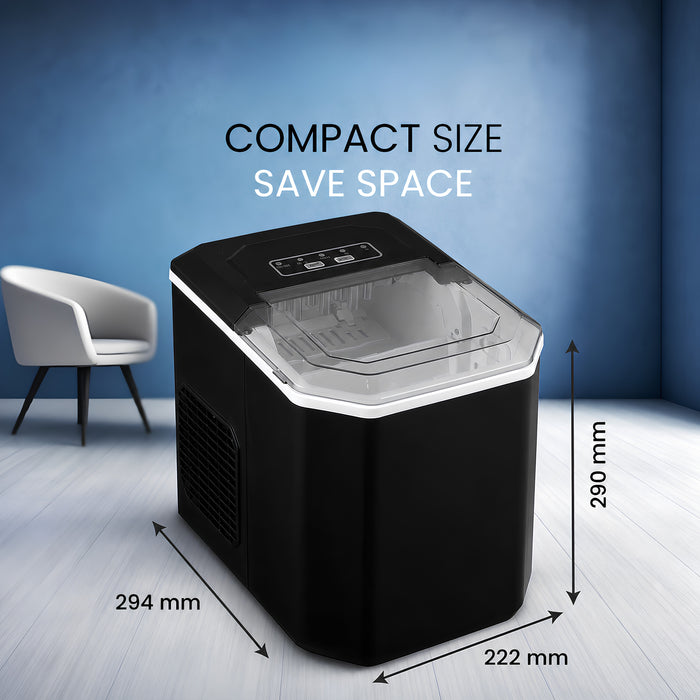 12KG/24H Countertop Ice Maker, Portable Bullet Ice Machine with LED Display