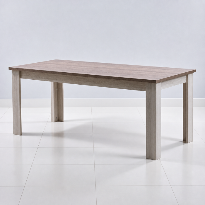 Modern 8-Seater Rectangular Dining Set with Upholstered Armless Chairs