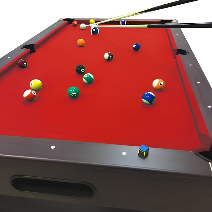 7FT Billiards Pool Table with Full Accessories – Red, Green & Blue