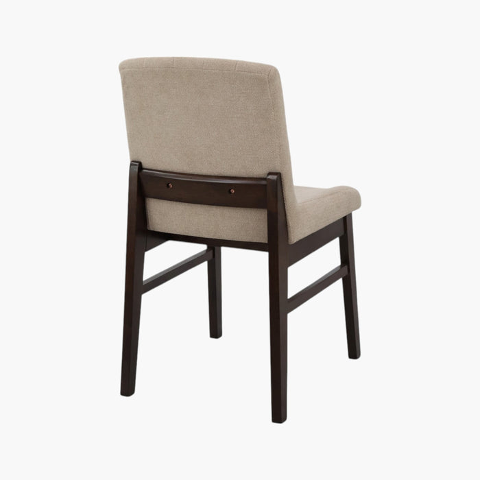 3-Seater Modern Triangular Dining Set - Dark Wood Finish