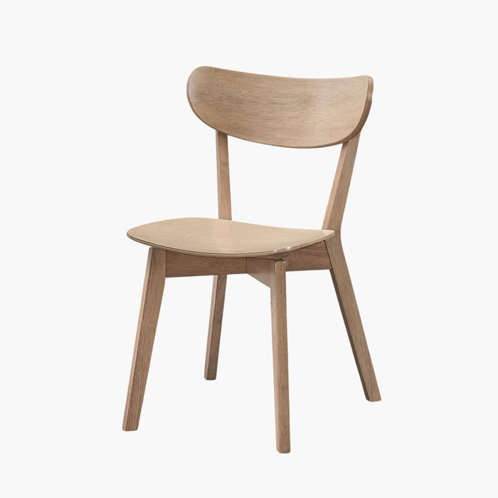 2-Seater Modern Square Dining Set, Light Wood Finish