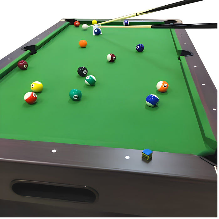 7FT Billiards Pool Table with Full Accessories – Red, Green & Blue
