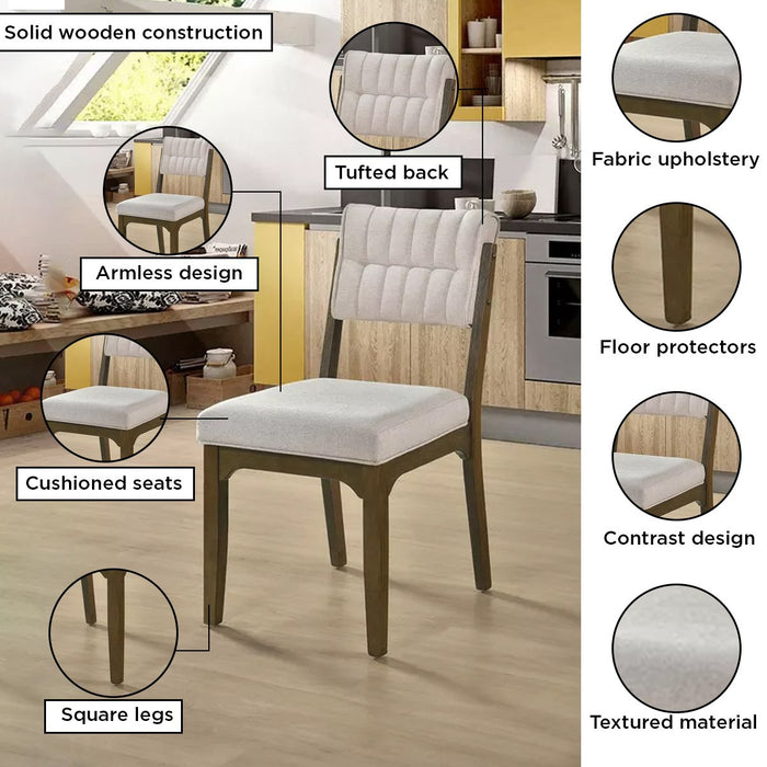 6-Seater Wooden Dining Set with Storage Bench