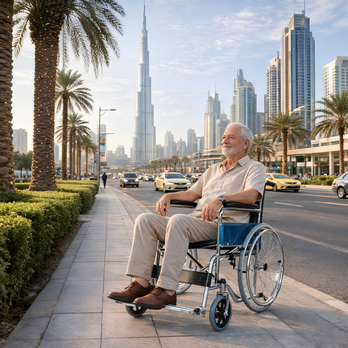 Lightweight Foldable Manual Wheelchair with Durable Frame