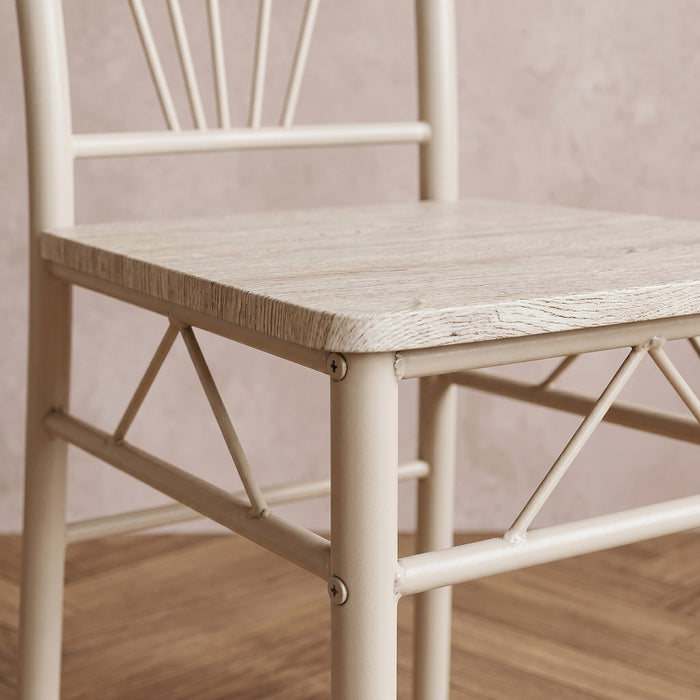 2-Seater Travertine Square Dining Set