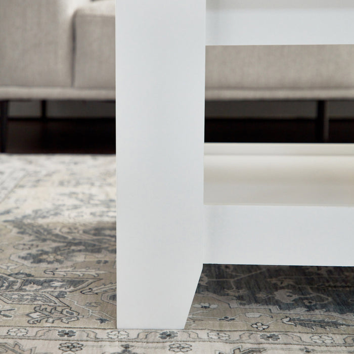 Wooden Coffee Table with Bottom Storage Shelf