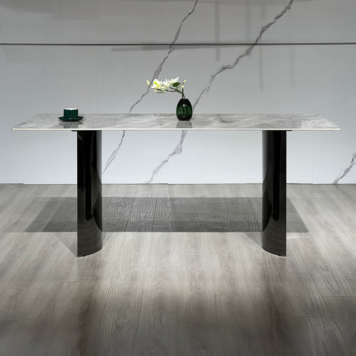Modern 6-Seater Sintered Stone Dining Set