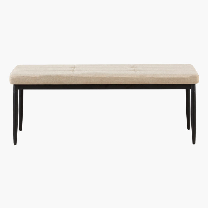 6-Seater Dining Set with Bench - Light Wood Finish