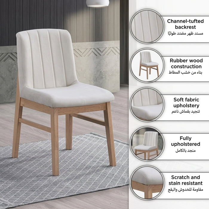 Scandinavian Triangular 3-Seater Dining Set with Upholstered Chairs