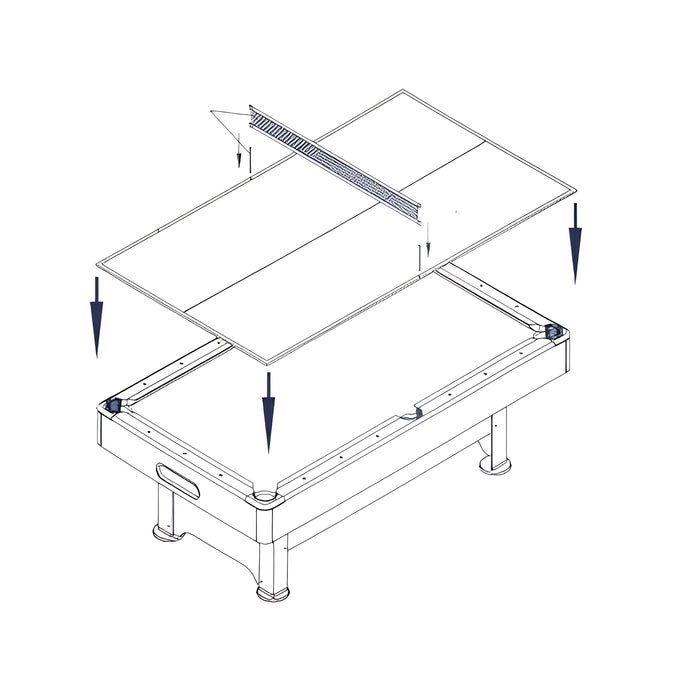 7FT Multi-Game Pool & Table Tennis Table