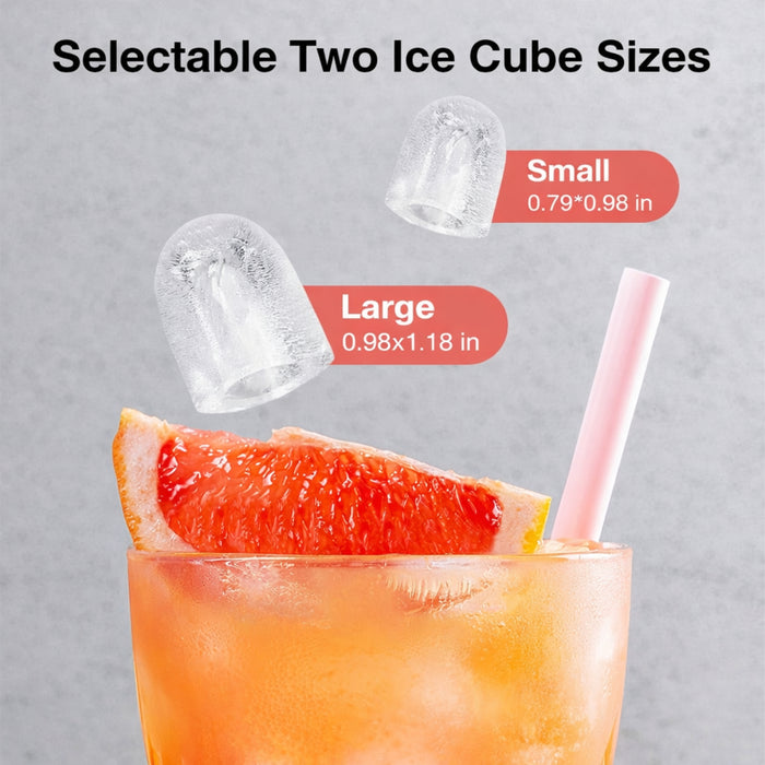 Portable Countertop Ice Maker 12KG/24H, 9 Cubes in 6 Minutes, Self-Cleaning