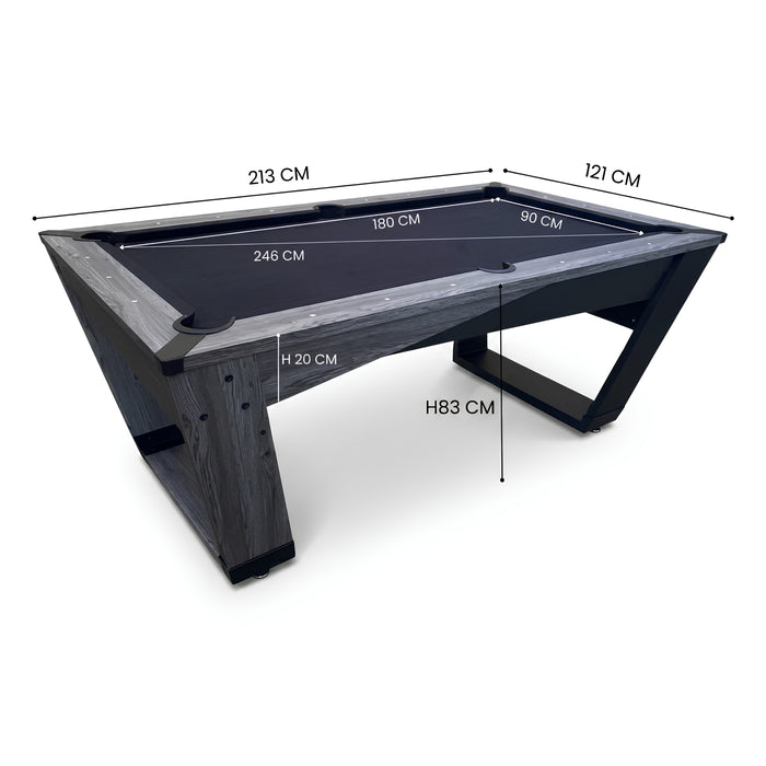 7FT Black Design Pool Table with Accessories