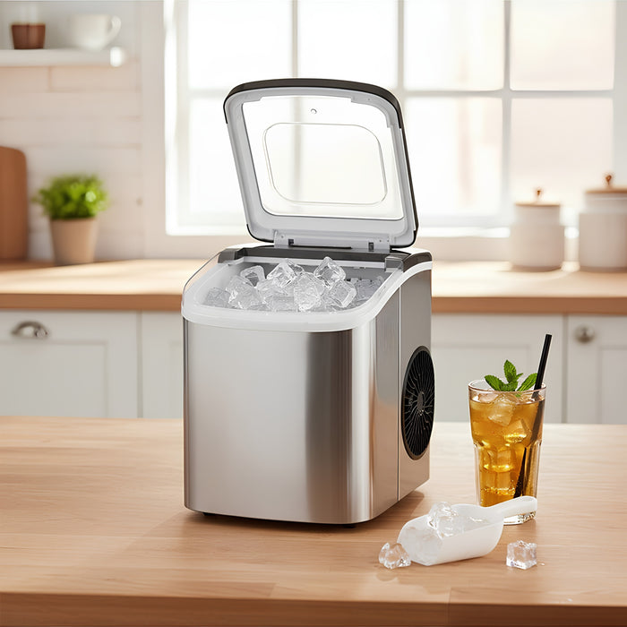 Ice Maker Machine, 12KG/24H, Portable Bullet Ice Maker with Auto Clean