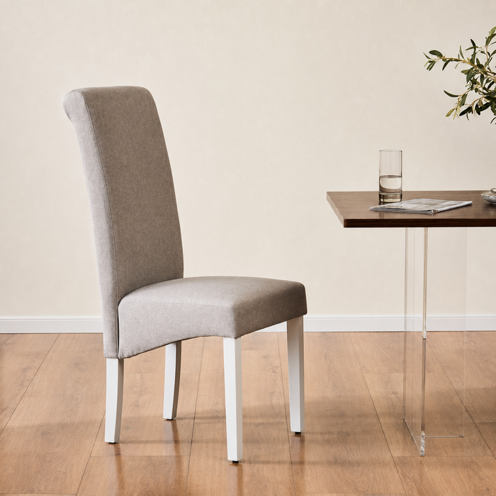 Modern 8-Seater Rectangular Dining Set with Upholstered Armless Chairs