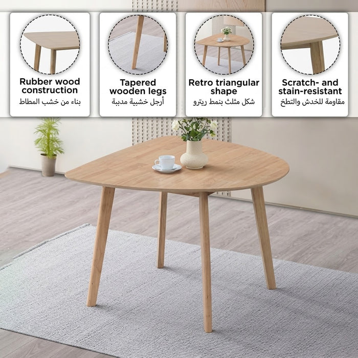 Modern Triangular 3-Seater Dining Table Set