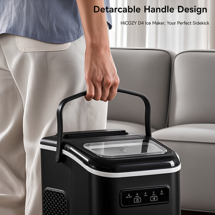 15KG/24H Portable Ice Maker 2 Sizes Bullet Ice with Self-Cleaning