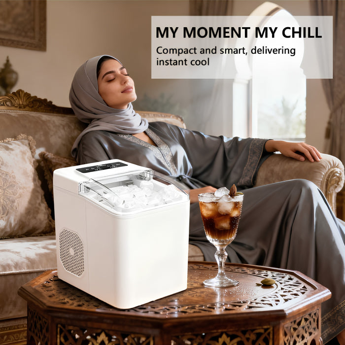 12KG/24H Countertop Ice Maker – Portable Self-Cleaning Ice Machine