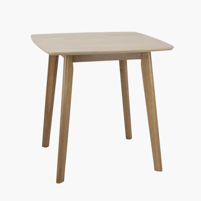 2-Seater Modern Square Dining Set, Light Wood Finish