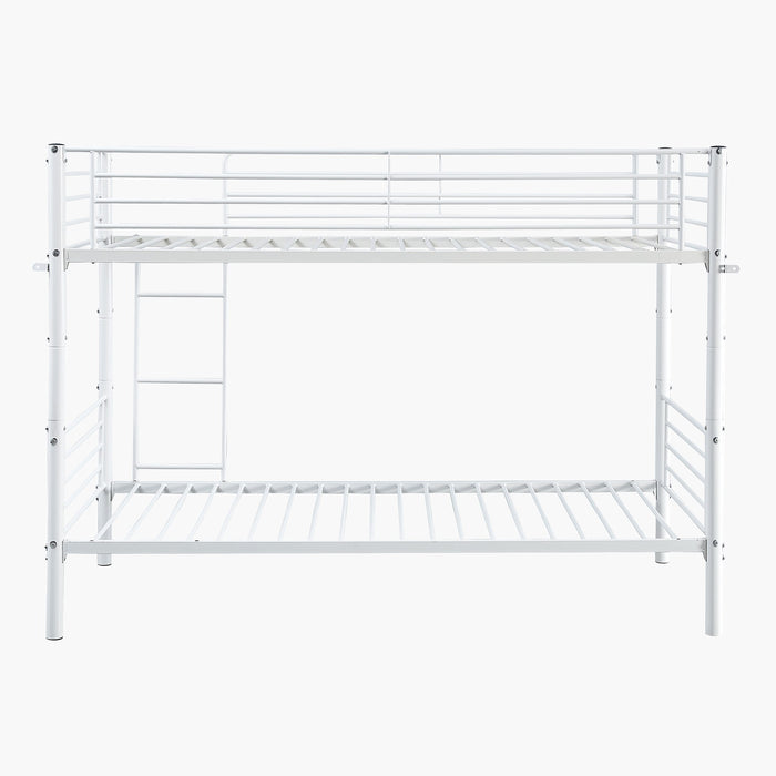 Modern Convertible Metal Single Bunk Bed - 90x200 cm