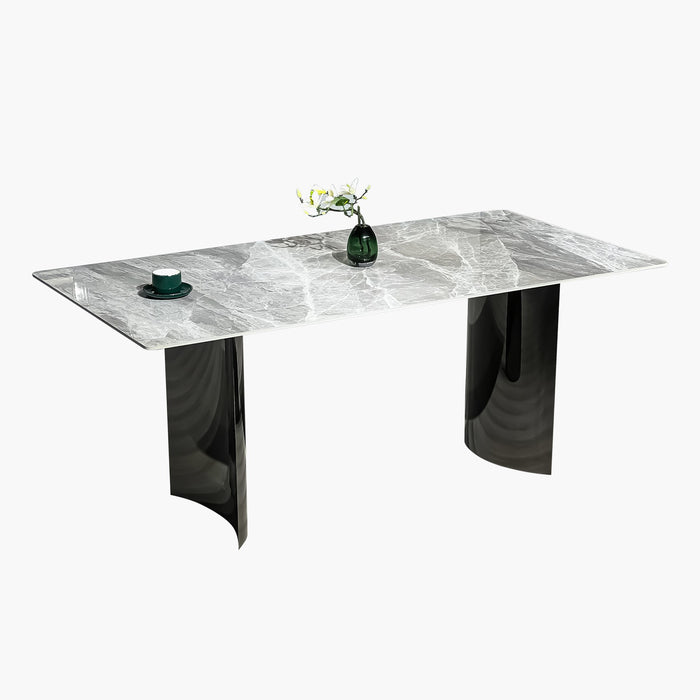 Modern 6-Seater Sintered Stone Dining Set