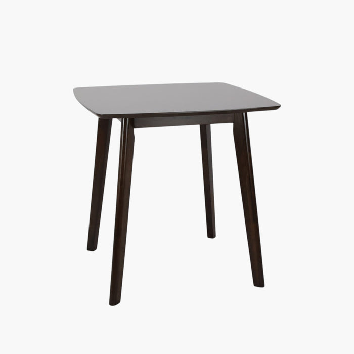 Modern Walnut 2-Seater Square Sintered Stone Dining Set