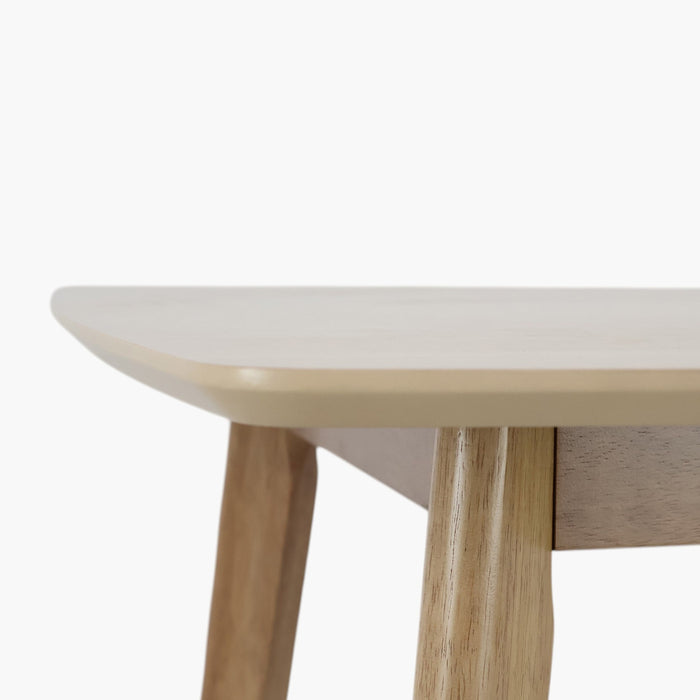 2-Seater Modern Square Dining Set - Light Wood Finish