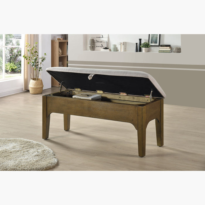 6-Seater Wooden Dining Set with Storage Bench